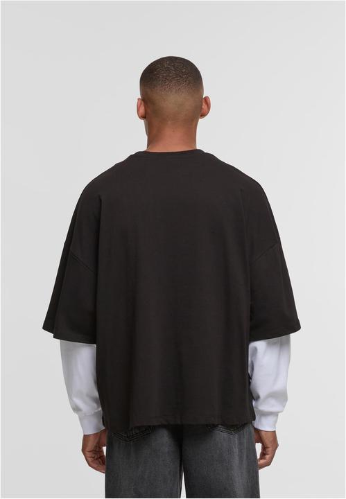 Produktbild DEF DOUBLE Longsleeves jetblack/brightwhite M (M)