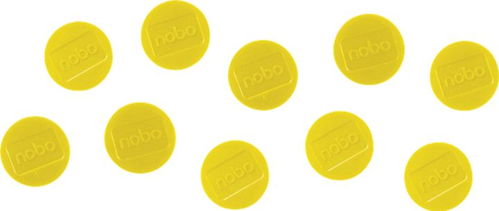 Actual product image Nobo Magnet round 32mm 1915302 yellow 10 pieces (10 x)