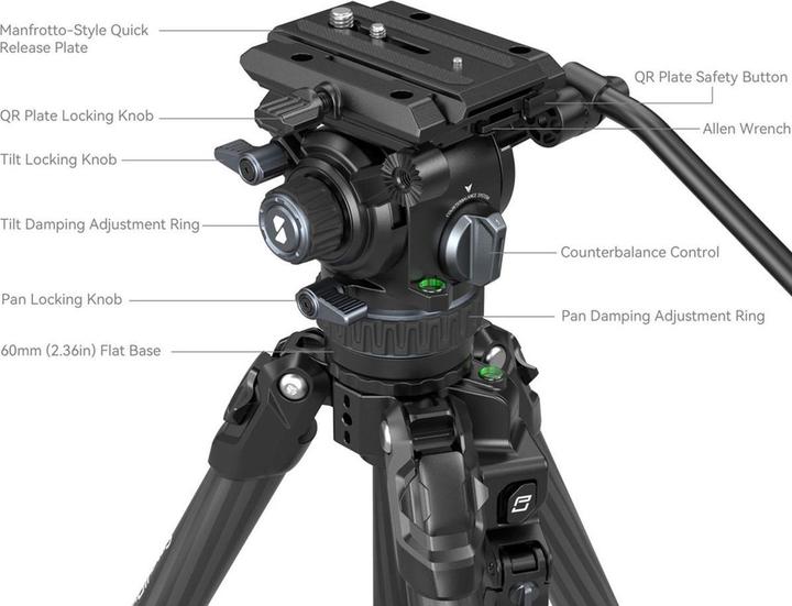 Actual product image SmallRig x Potato Jet Tribex Hydraulic Tripod Kit (Metal)