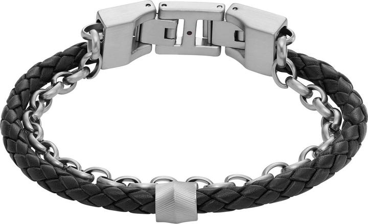 Fossil Jewelry Armband (21.90 cm, Edelstahl, Leder)