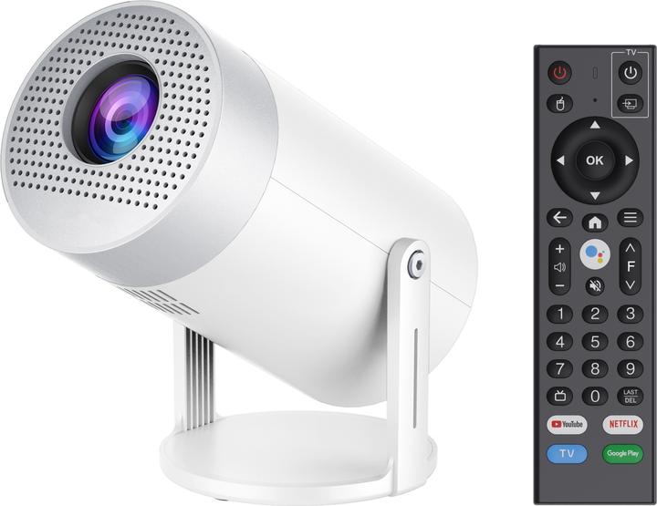 PhoneLook Projektor Multimedia HG50 LED HD Beamer Heimkino mit Screen Mirroring (Android 12, WiFi 6) (HD, 300 lm)