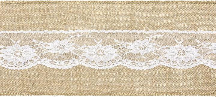 Actual product image Partydeco Burlap chair sash, 15x275cm (1 pkt / 1 pc.) (1 Piece)