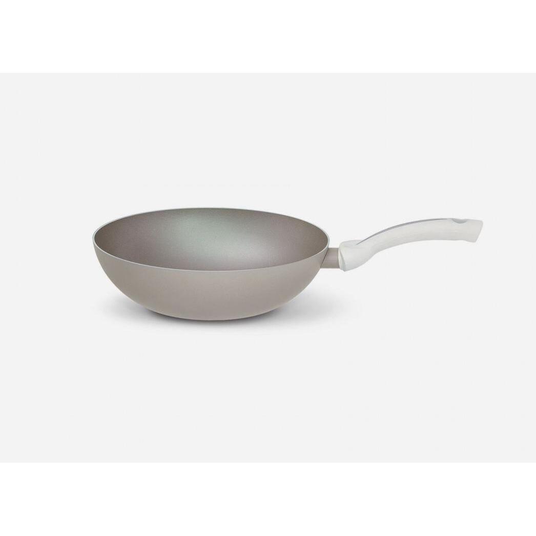Pensofal Trasparente Wok Diamante Bianco 28 Cm (1 Manico) 6306, Padella + Pentola,