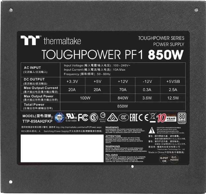Produktbild Thermaltake Toughpower GF1 (850 W)