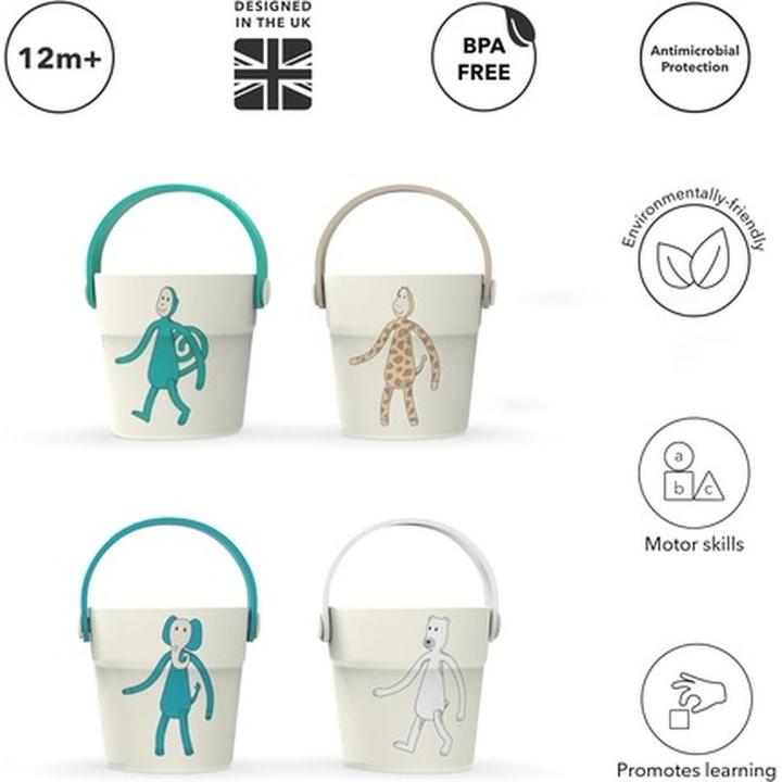 Actual product image Matchstick Monkey Bath time play bucket, stacking bucket