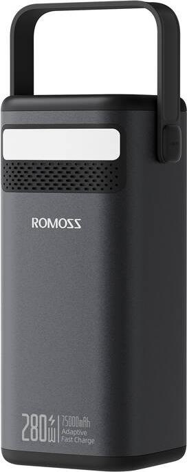 Actual product image Romoss Powerbank PMT75-DC 75000mAh 280W (black) (75000 mAh, 280 W, 240 Wh)
