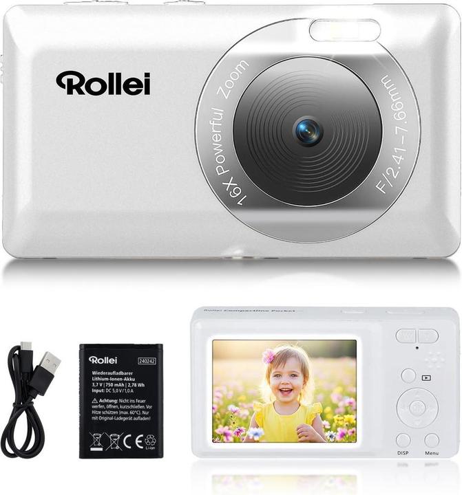 Image du produit Rollei Compactline Pocket Blanc (5 Mpx)