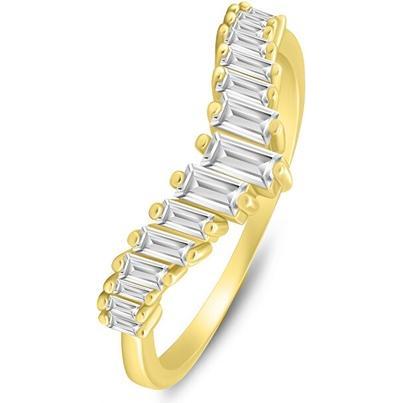 Brilio, Ring, Silver - Beautiful gold-plated ring with clear zircons RI140Y - Circuit: 52 mm, (52)