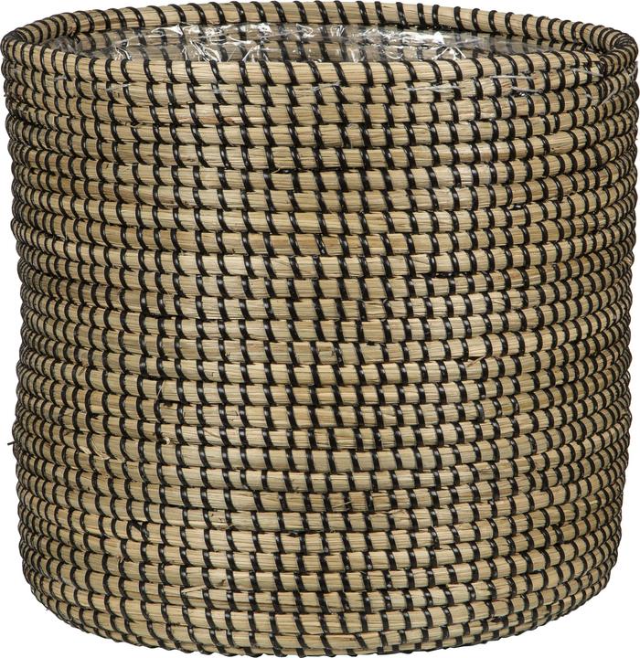 Scheurich Seagrass 17, Korbgefäss/Korb-Pflanzgefäss/Korbtopf aus Seagrass Farbe: Black, 17 cm Durchme (17 cm)