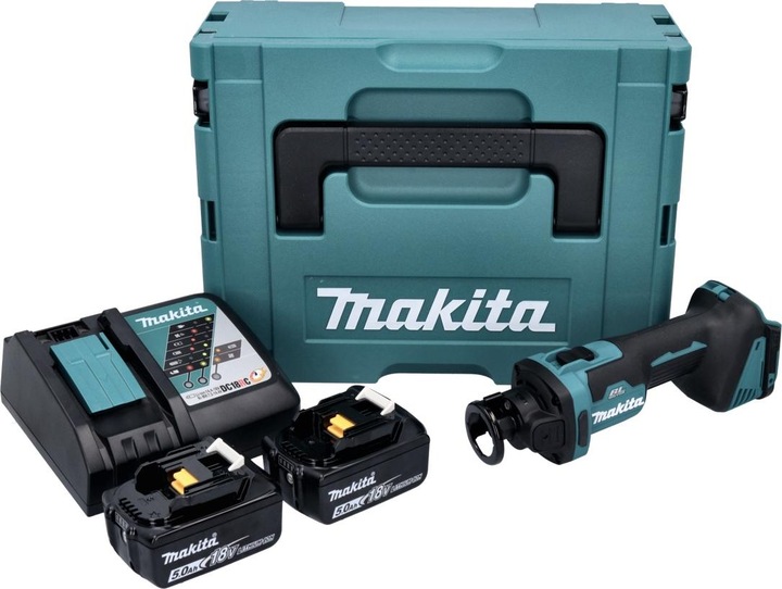 Actual product image Makita DCO 181 RTJ Battery Rotary Cutter 18 V 32000 rpm Brushless + 2x Battery 5,0 Ah + Charger