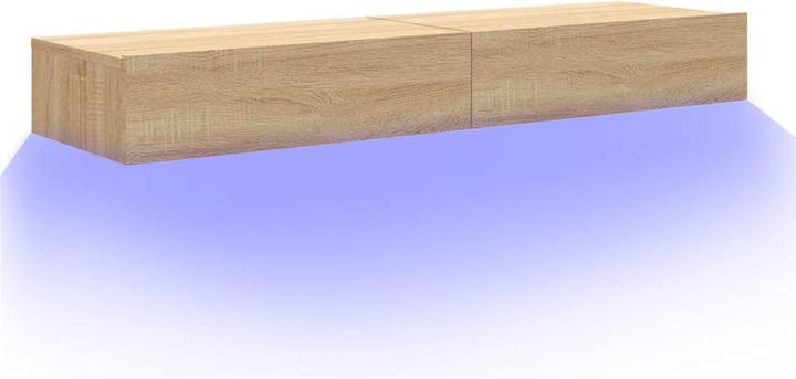 Actual product image vidaXL TV Schrank mit LED-Leuchten Fernsehschrank Lowboard 2 Stk. Sonoma-Eiche
