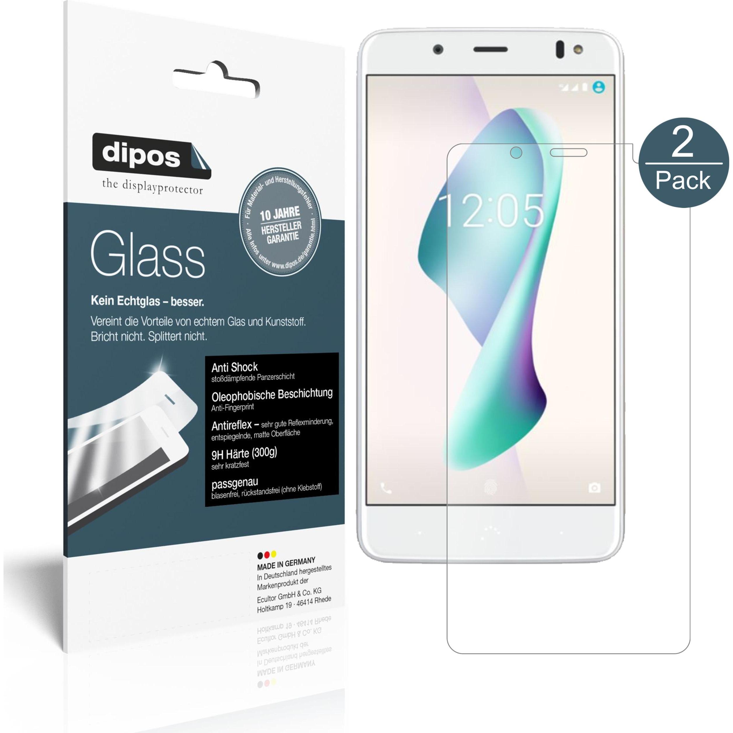 Dipos Displayschutz Anti-Shock (1 Stück, BQ Aquaris VS Plus), Smartphone Schutzfolie, Transparent
