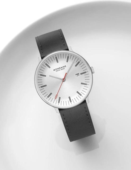 Produktbild Mondaine MLE.41210.LBV Herrenuhr Doppio 41mm (Analoguhr, Swiss Made, 41 mm)