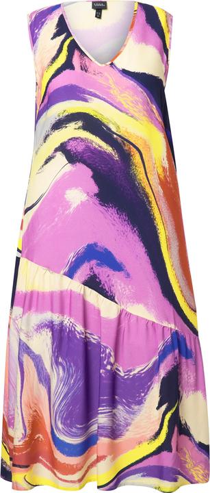 Produktbild Ulla Popken Midikleid, Volant, A-Linie, V-Ausschnitt, ärmellos (54)
