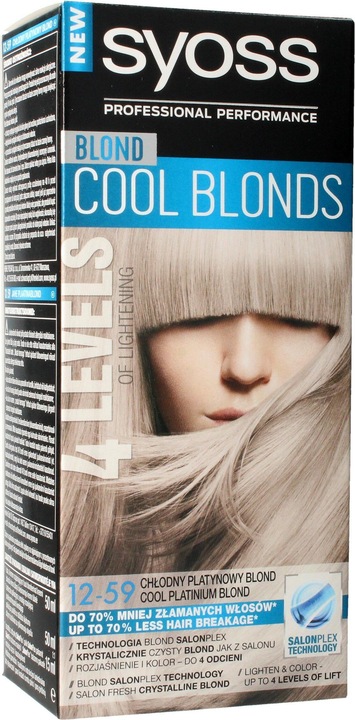 Actual product image Syoss Permanent Coloration Hair Dye Permanently Colouring 12-59 Cool Platinumond (12-59 Cool Platinumond)