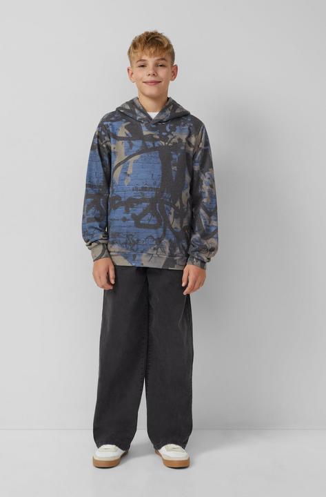 Produktbild s.Oliver Sweatshirt Kapuzensweater mit Graffiti-Print (170, 176)