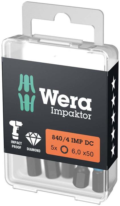Produktbild Wera 840/4 IMP DC Hex-Plus 6,0 x 50 mm DIY-Box (Innensechsrund TX)