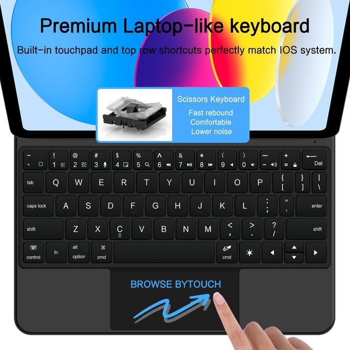 Produktbild Tech-Protect Smartcase Magnetic mit Tastatur für iPad 10,9" 2022 / iPad 11" 2025 - Schwarz