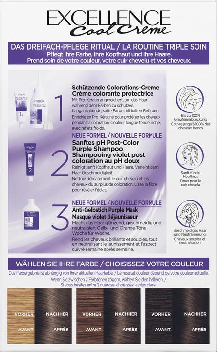 Produktbild L'Oréal Paris Excellence Cool Creme (45602 Ultra Kühles Dunkelblond)