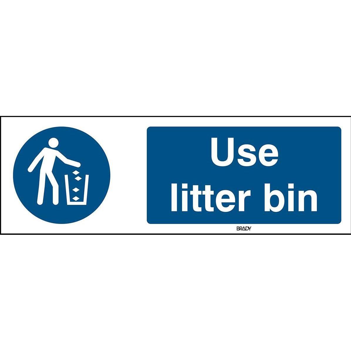 Brady, Etiketten, ISO Safety Sign - Use litter