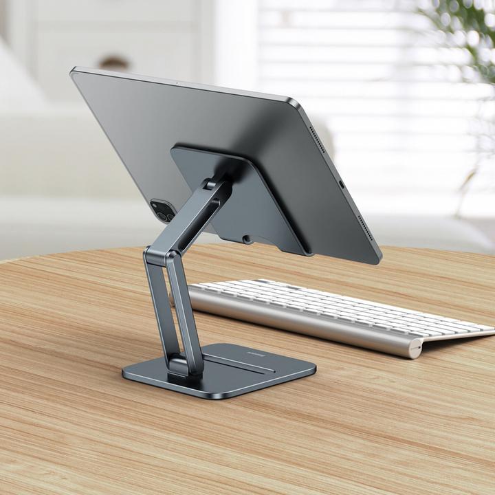 Actual product image Baseus Desktop Biaxial Foldable Metal Stand (for Tablets) Grey