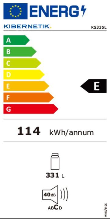 Energie-Label Kibernetik FSP Kühlschrank (335 l)