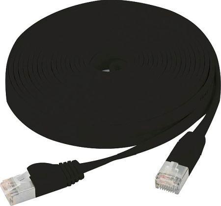 Produktbild Générique Cat6 RJ45 Flat patch cable U/FTP snagless black - 20 m (CAT6, 20 m)