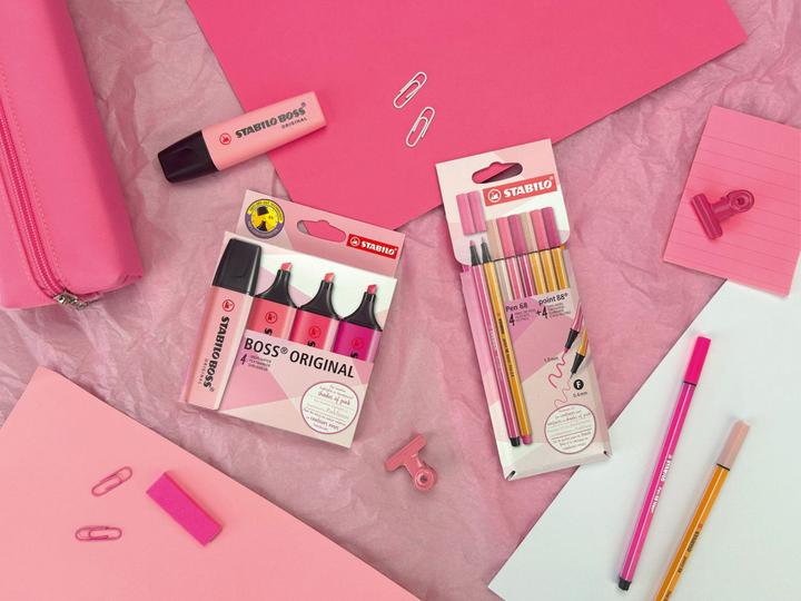 Image du produit STABILO Étui pour surligneurs 4ST Shades of Pink (4x)
