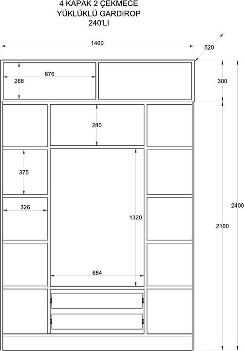Produktbild Homitis Vaulta Matte White (140 x 52 x 240 cm)