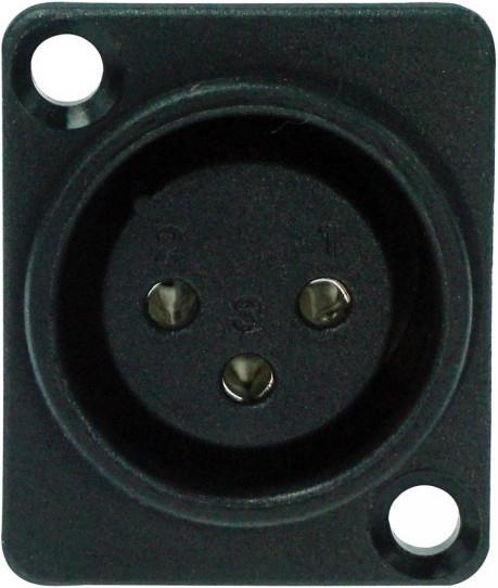 Produktbild Enova XLR Einbaubuchse, Outdoor, 3 Polig, schwarz