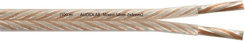 Audiolab Mixed-Silver-Kabel, transparent, 2x4.0mm2, 100m (100 m, 4 mm²)