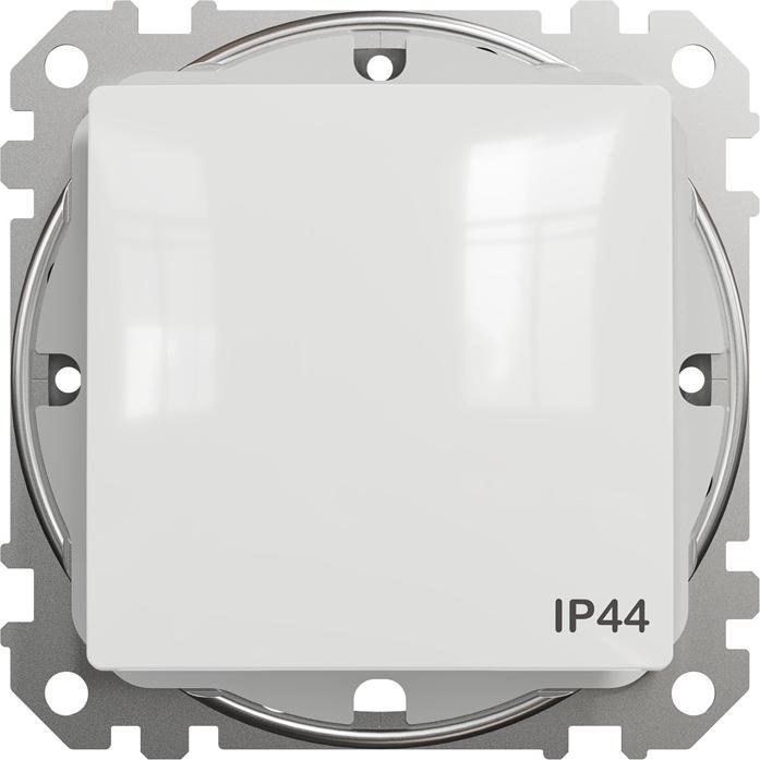 Unitec 1-poliger Schalter, Pulsante + Interruttore, Bianco