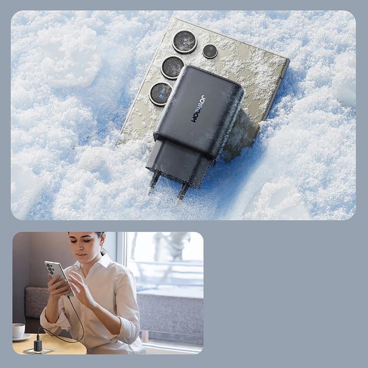 Actual product image Joyroom JR-TCF23 USB-C 25W SFC / PPS / PD network charger - black (25 W, 1 portion)