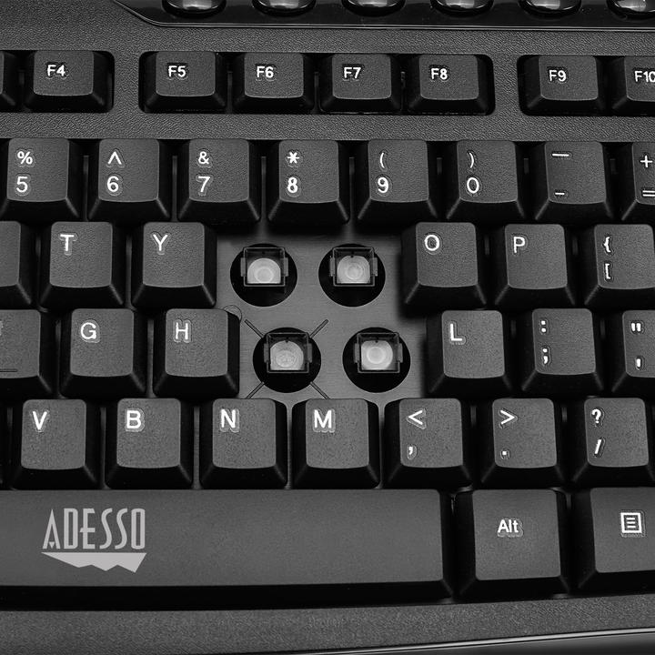 Actual product image Adesso WKB-1330CB Keyboard RF Wireless QWERTY US English (Eng. Int., Wireless)