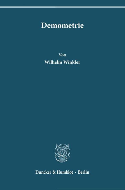 Immagine prodotto Demometrie. (Wilhelm Winkler, 1969)