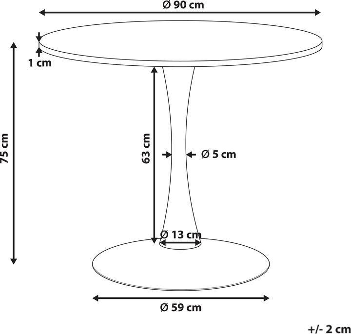 Produktbild Beliani Boca (90 x 75 cm)