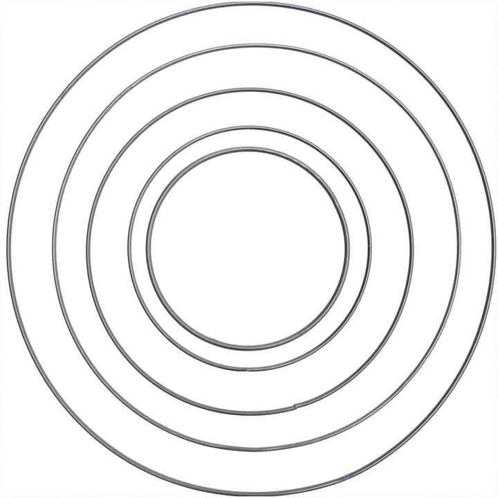 Actual product image Rico Design Metal ring 15 cm anthracite 1 piece