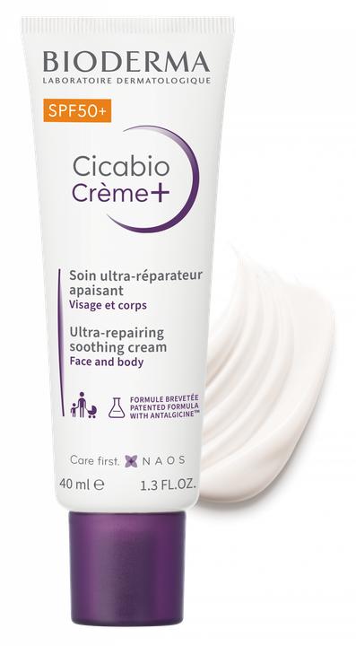 Image du produit Bioderma Crème Hydratante Solaire Cicabio Crème+ SPF50+ - 40 ml (Crème solaire, SPF 50, 40 ml)
