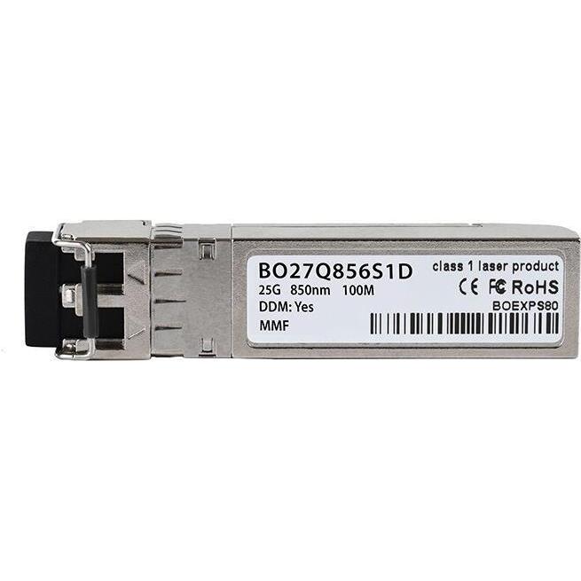 BlueOptics Ricetrasmettitore Sonicwall 02-SSC-8390 BO27Q856S1D SFP28 compatibile, LC-Duplex, 25GBASE-SR, Ricetrasmettitore, Nero, Argento