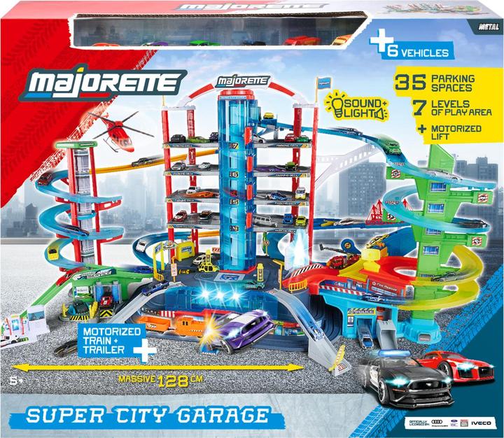 Actual product image Majorette Super City Garage + 6 Vehicles