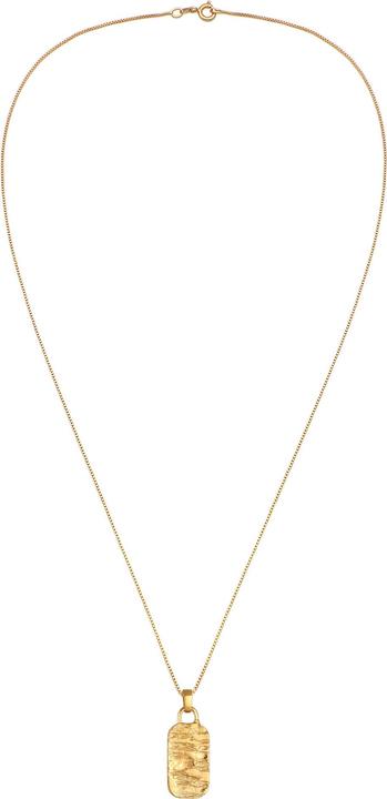 Image du produit Kuzzoi Collier de la marque Military Plaque martelée 925 argent (Argent sterling 925, 55 cm)