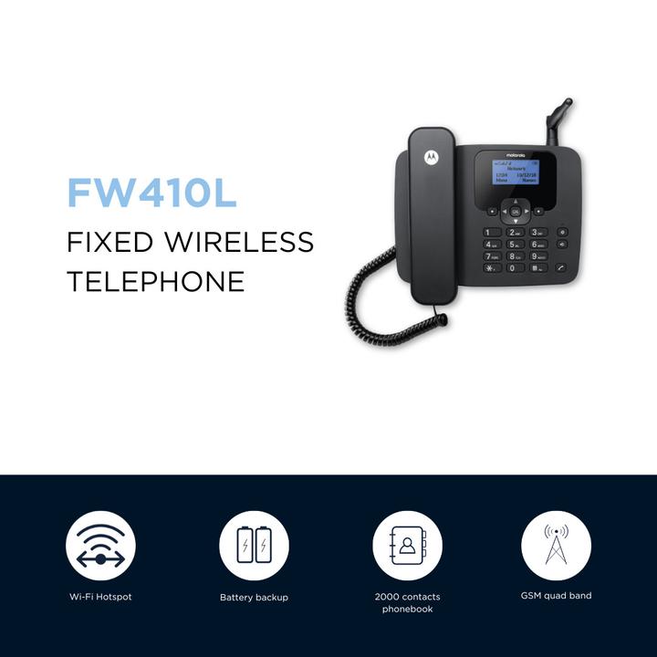 Image du produit Motorola FW410L - 4G (avec carte SIM uniquement) - batterie incluse - fonction de transfert d'appel -