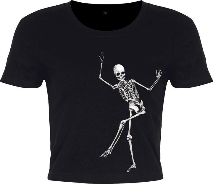 Grindstore Dancing Skeleton Kurzes Top (XL)
