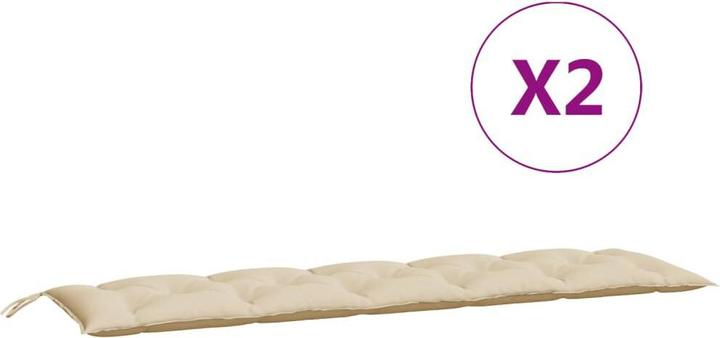 Actual product image vidaXL Garden bench cushions 2 pcs. O x ford fabric (180 x 50 x 7 cm)