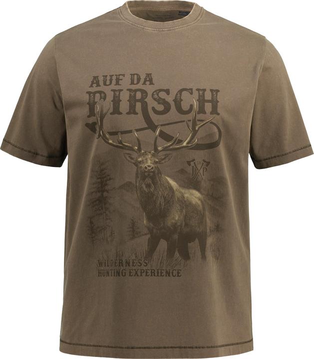 Produktbild JP1880 T-Shirt, Tracht, Halbarm, grosser Print, Vintage Look, Brustprint, Rundhals (4XL)