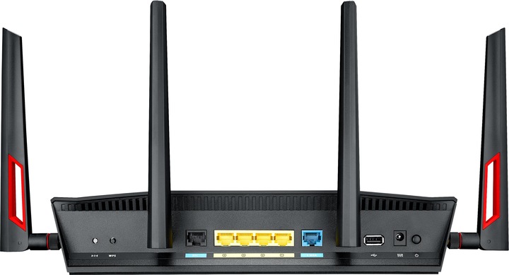 Actual product image ASUS DSL-AC88U wireless router Gigabit Ethernet Dual-band ( / ) Black