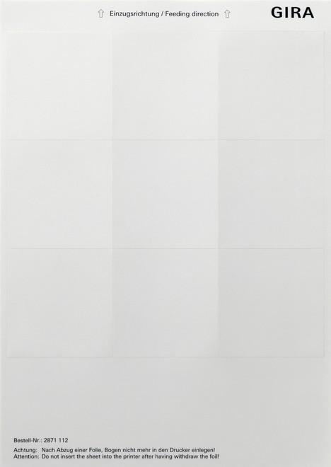 Actual product image Gira Labelling sheets 69 x 67 mm Accessories 2871112