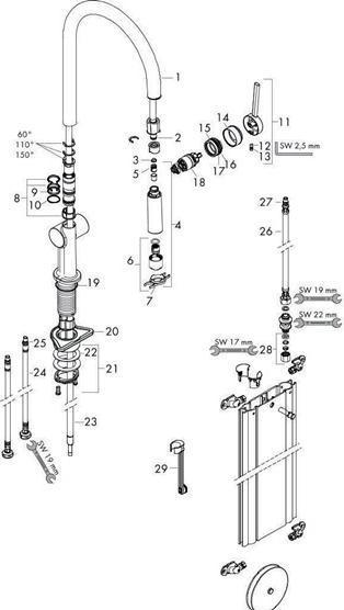 Actual product image hansgrohe Talis M54 single-lever kitchen mixer 210 (stainless steel finish)