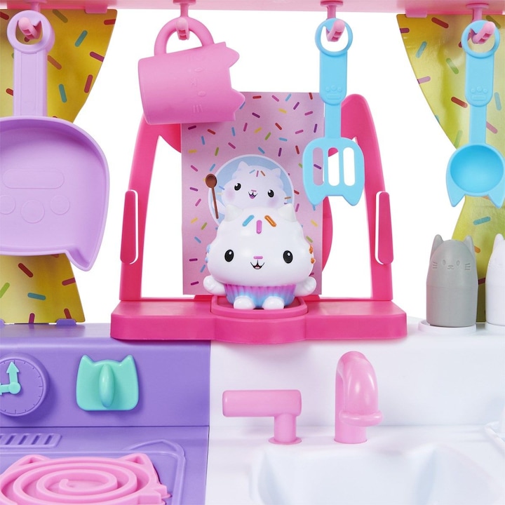 Productafbeelding Gabby's Dollhouse Gabby's Poppenhuis, Kinderkeukenset Cakey met Speelkeuken Accessoires, Speelgoed Eten, Geluid Eff