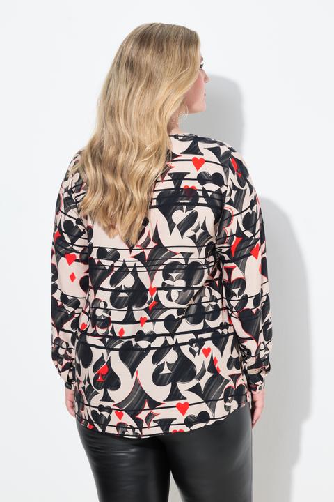 Actual product image Miamoda Tunic, regular fit, playing card pattern (42)